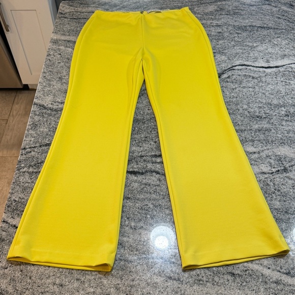 Alice + Olivia RMP Back Zip Ankle Pants, Happy Yellow - Picture 10 of 12